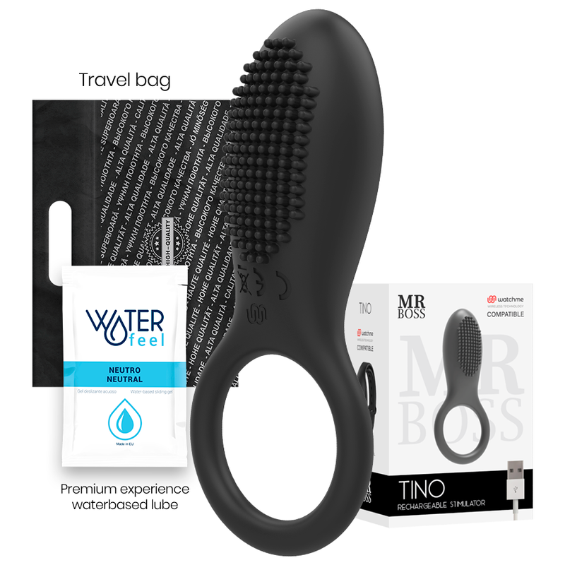 MR BOSS - TINO STIMULATOR RING COMPATIBLE WITH WATCHME WIRELESS TECHNOLOGY - NOCTURNA DESIRES