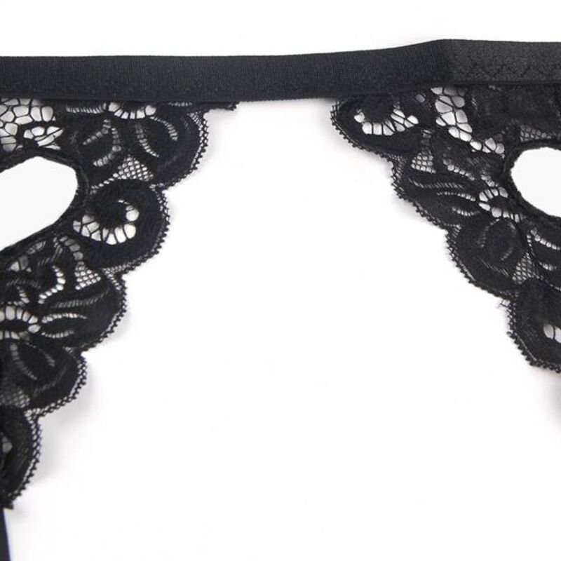 SUBBLIME - SET THREE PIECES SET BRA + GARTER BELT + THONG S/M - NOCTURNA DESIRES