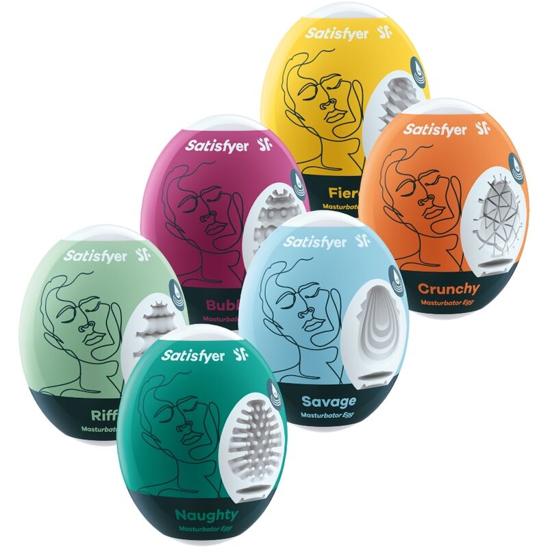 SATISFYER - MASTURBATOR EGGS 6 UNITS SET - NOCTURNA DESIRES