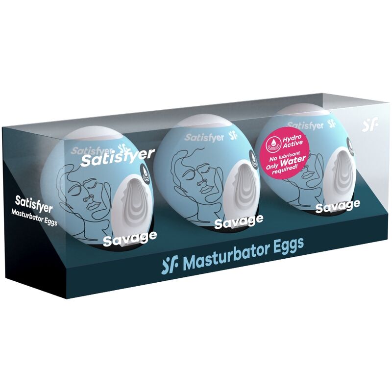SATISFYER - 3 MASTURBATOR EGGS SAVAGE - NOCTURNA DESIRES