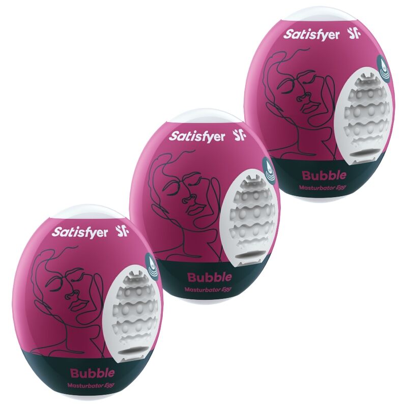 SATISFYER - 3 MASTURBATOR EGGS BUBBLE - NOCTURNA DESIRES