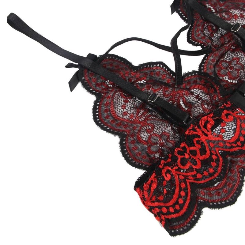 SUBBLIME - SET TWO PIECES SET LACE TOP AND PANTIES L/XL - NOCTURNA DESIRES