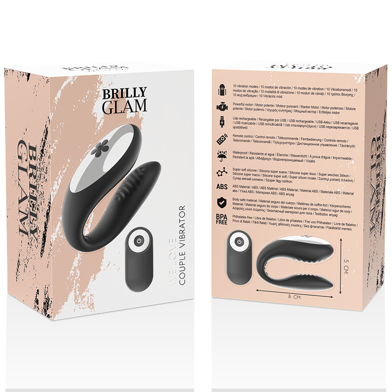 BRILLY GLAM - WE LOVE  FOR PARTNERS BLACK REMOTE CONTROL - NOCTURNA DESIRES