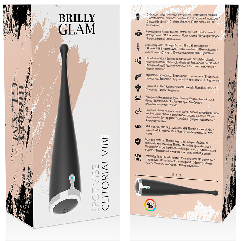 BRILLY GLAM - SPOT VIBE CLITORIAL BLACK - NOCTURNA DESIRES