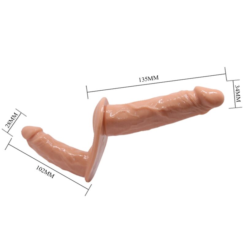 BAILE - ULTRA PASSIONATE DOUBLE DILDOS WITH HARNESS - NOCTURNA DESIRES