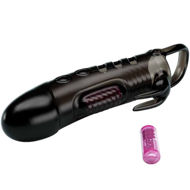 PRETTY LOVE - SLOANE RABBIT PENIS SHEATH BLACK - NOCTURNA DESIRES