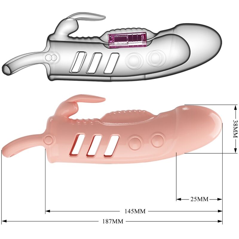 PRETTY LOVE - SLOANE NATURAL RABBIT PENIS SHEATH - NOCTURNA DESIRES