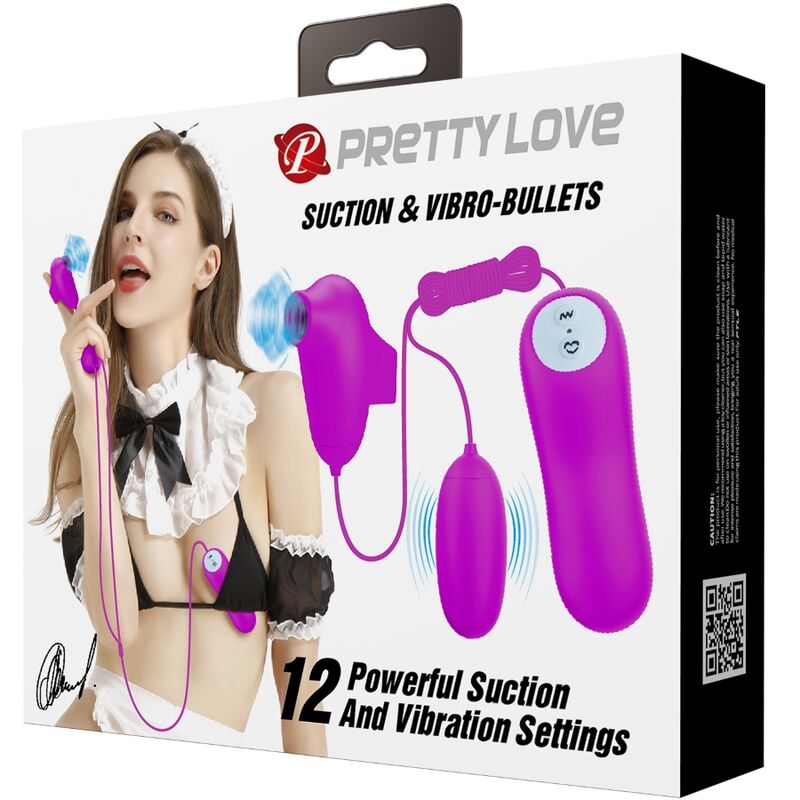 PRETTY LOVE - VIBRATING BULLET AND SUCTION CUP - NOCTURNA DESIRES