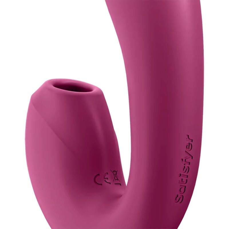 SATISFYER - SUNRAY STIMULATOR AND VIBRATOR APP RED - NOCTURNA DESIRES