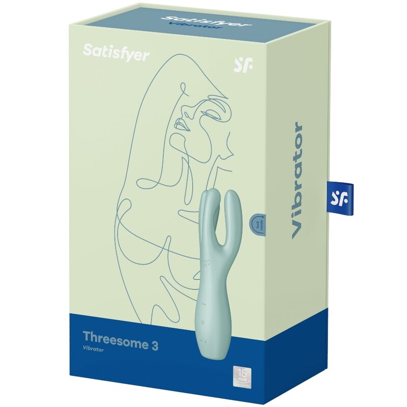 SATISFYER - THREESOME 3 VIBRATOR MINT - NOCTURNA DESIRES