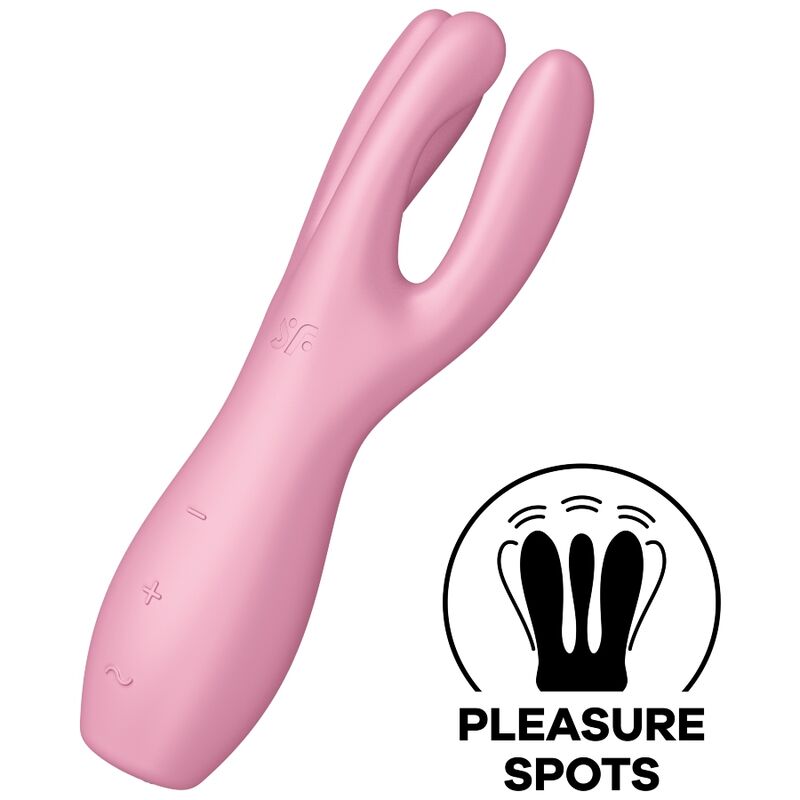 SATISFYER - THREESOME 3 VIBRATOR PINK - NOCTURNA DESIRES