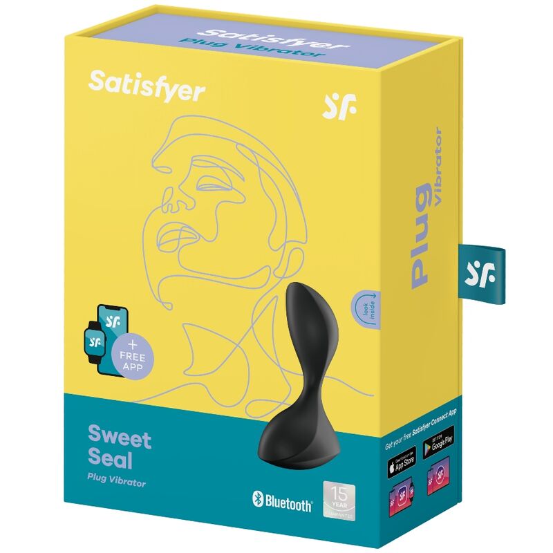 SATISFYER - SWEET SEAL VIBRATING PLUG APP BLACK - NOCTURNA DESIRES
