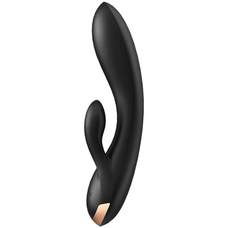 SATISFYER - DOUBLE FLEX VIBRATOR APP BLACK - NOCTURNA DESIRES
