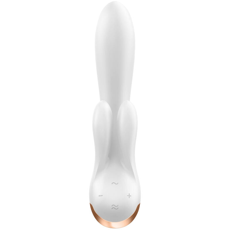 SATISFYER - DOUBLE FLEX VIBRATOR APP WHITE - NOCTURNA DESIRES