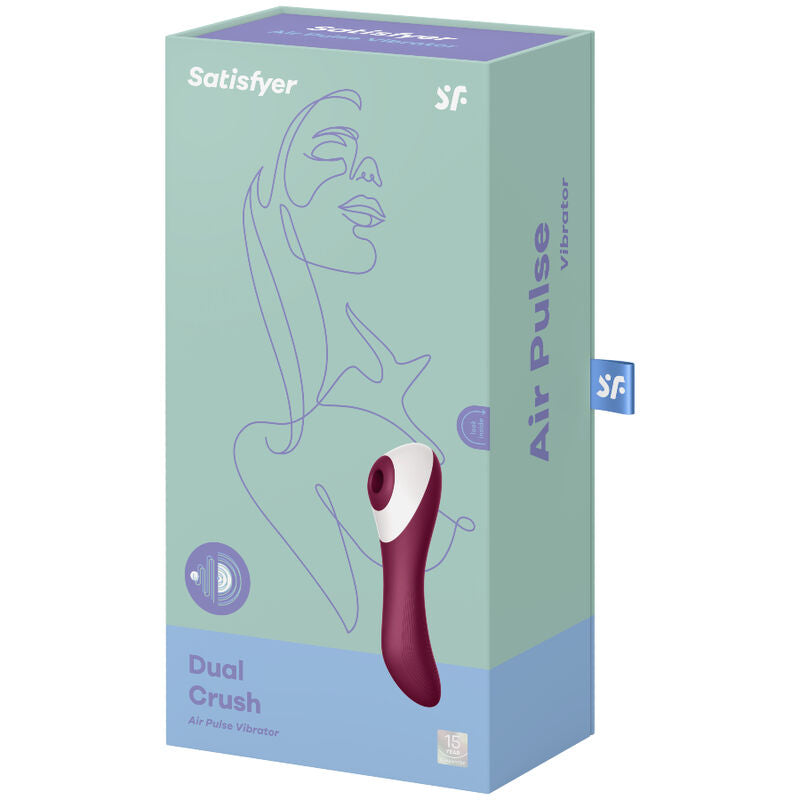 SATISFYER - DUAL CRUSH AIR PULSE VIBRATOR - NOCTURNA DESIRES