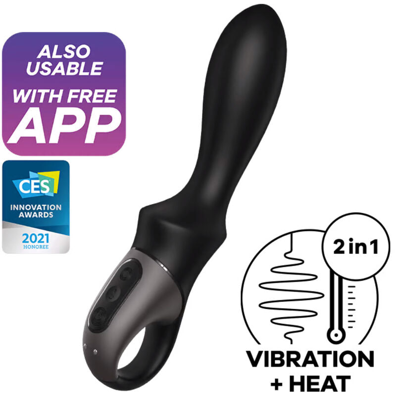 SATISFYER - HEAT CLIMAX ANAL VIBRATOR APP BLACK - NOCTURNA DESIRES