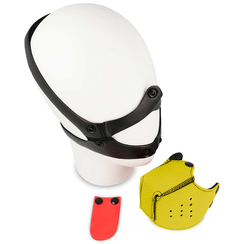 OHMAMA FETISH DOG MUZZLE - YELLOW - NOCTURNA DESIRES