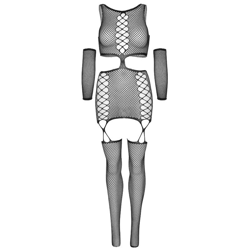 LEG AVENUE - GARTER DRESS WITH GLOVES ONE SIZE - NOCTURNA DESIRES