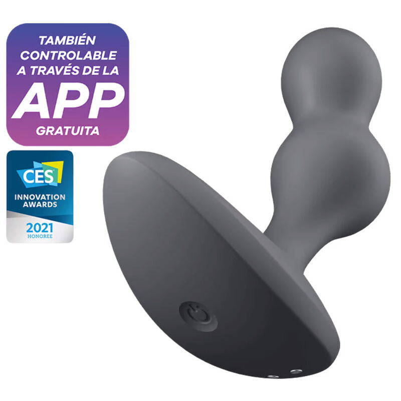 SATISFYER - DEEP DIVER VIBRATING PLUG APP GREY - NOCTURNA DESIRES