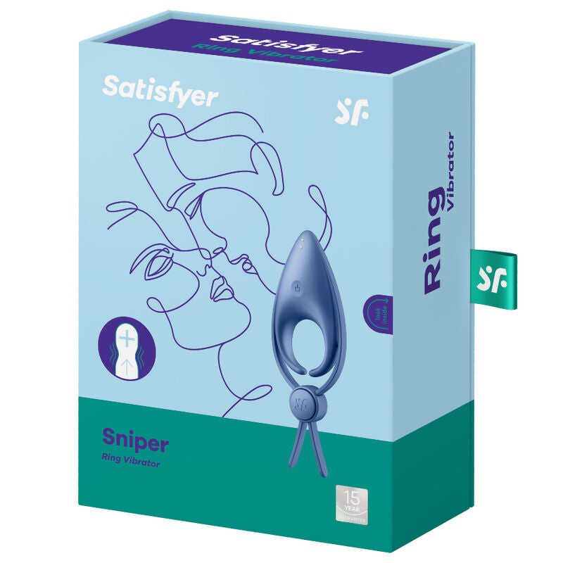 SATISFYER - SNIPER RING VIBRATOR BLUE SATISFYER RING  NOCTURNA DESIRES