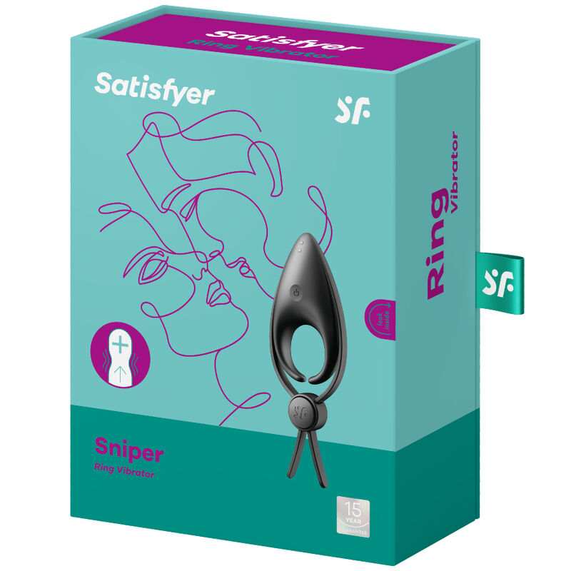 SATISFYER - SNIPER RING VIBRATOR BLACK - NOCTURNA DESIRES