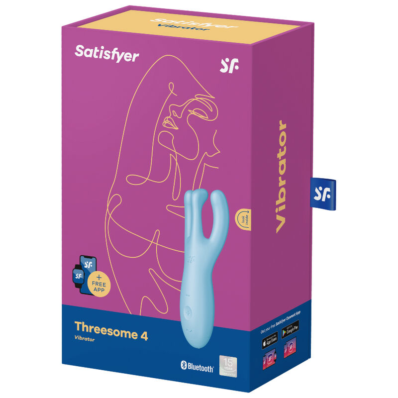 SATISFYER - THREESOME 4 VIBRATOR APP BLUE - NOCTURNA DESIRES