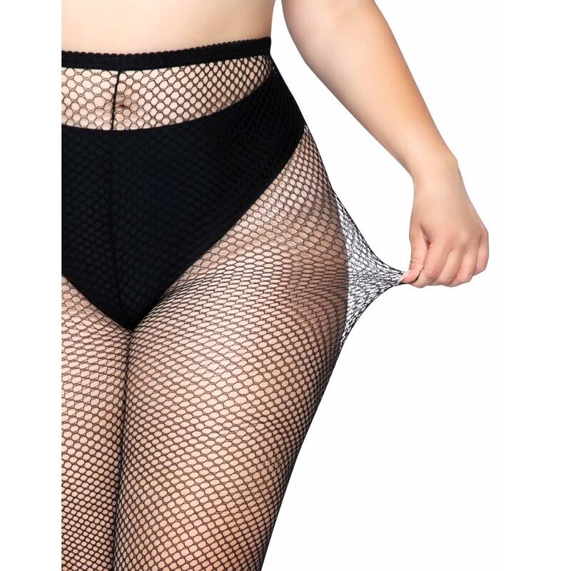 LEG AVENUE - FISHNET PANTYHOSE PLUS SIZE - NOCTURNA DESIRES
