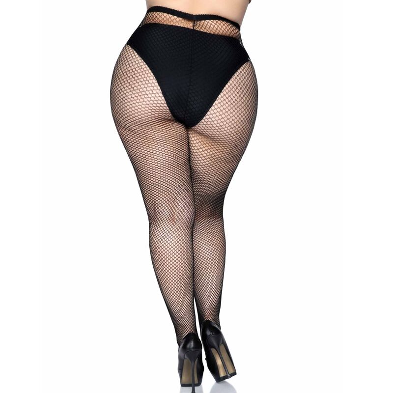LEG AVENUE - FISHNET PANTYHOSE PLUS SIZE - NOCTURNA DESIRES