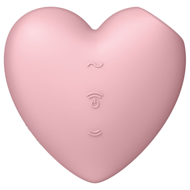 SATISFYER - CUTIE HEART AIR PULSE STIMULATOR & VIBRATOR PINK - NOCTURNA DESIRES