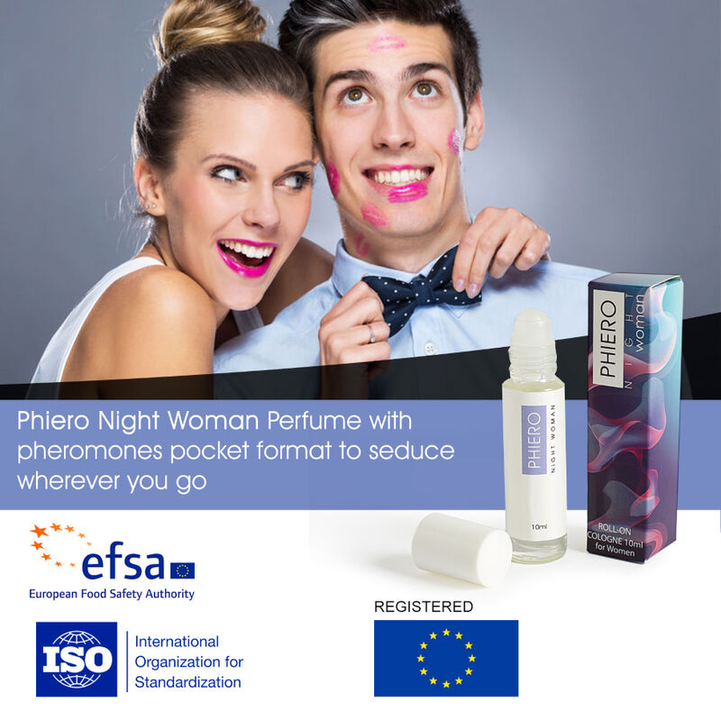 500 COSMETICS - PHIERO NIGHT WOMAN. PERFUME WITH PHEROMONES IN ROLL-ON FORMAT FOR WOMEN 500COSMETICS  NOCTURNA DESIRES