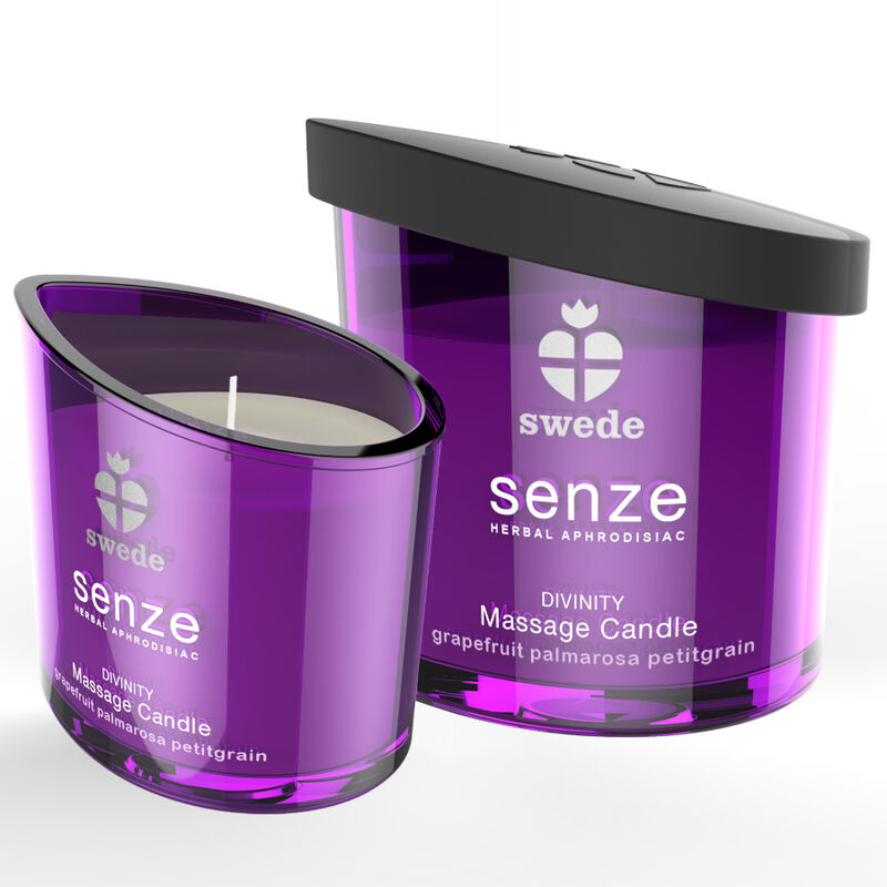 SWEDE - SENZE DIVINITY MASSAGE CANDLE - GRAPEFRUIT, PALMAROSA, PETITGRAIN - NOCTURNA DESIRES