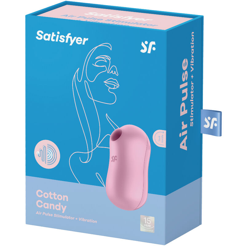 SATISFYER - COTTON CANDY AIR PULSE STIMULATOR & VIBRATOR LILAC - NOCTURNA DESIRES