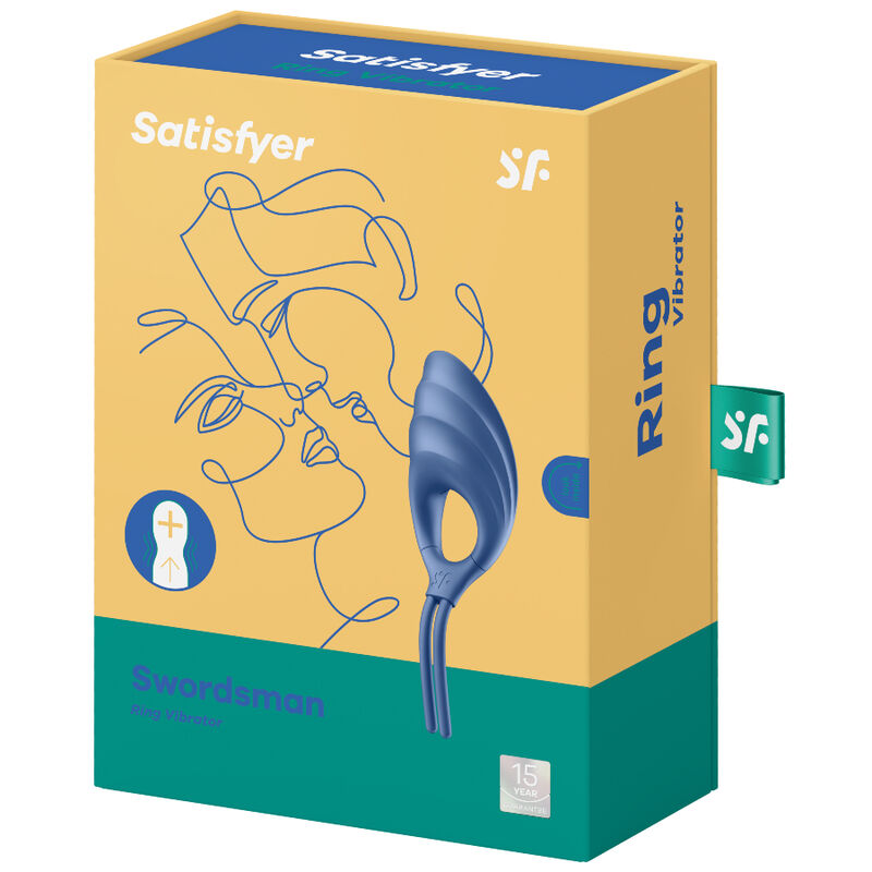 SATISFYER - SWORDSMAN RING VIBRATOR BLUE - NOCTURNA DESIRES