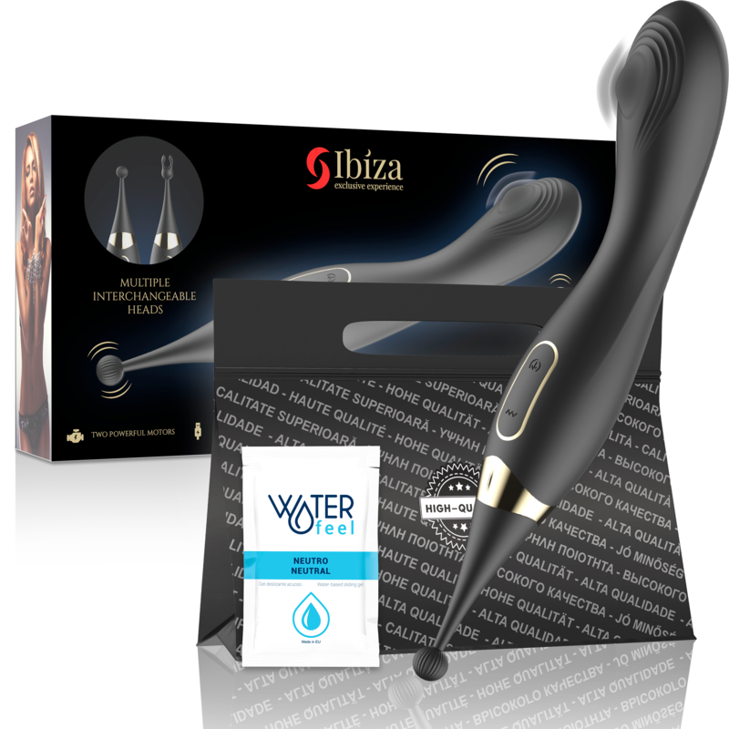 IBIZA - INTERCHANGEABLE CLITORAL STIMULATOR AND PULSATION G SPOT VIBRATOR - NOCTURNA DESIRES