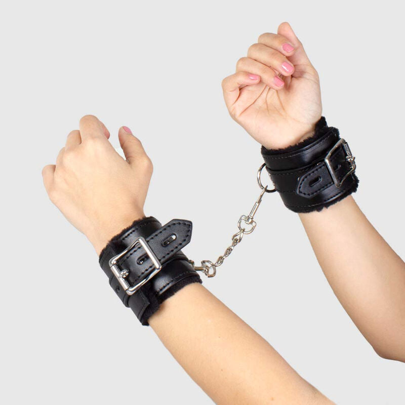 SECRETPLAY - BLACK BONDAGE HANDCUFFS BDSM COLLECTION - NOCTURNA DESIRES