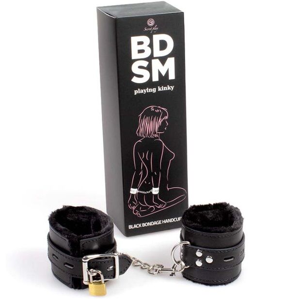 SECRETPLAY - BLACK BONDAGE HANDCUFFS BDSM COLLECTION - NOCTURNA DESIRES
