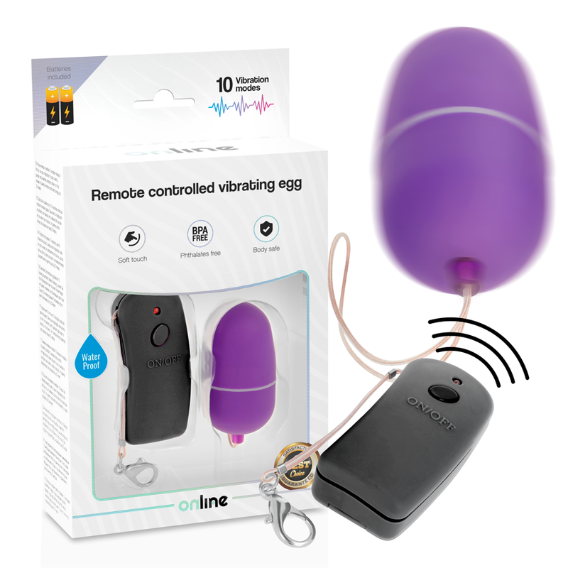 ONLINE - REMOTE CONTROLLED VIBRATING EGG PURPLE - NOCTURNA DESIRES