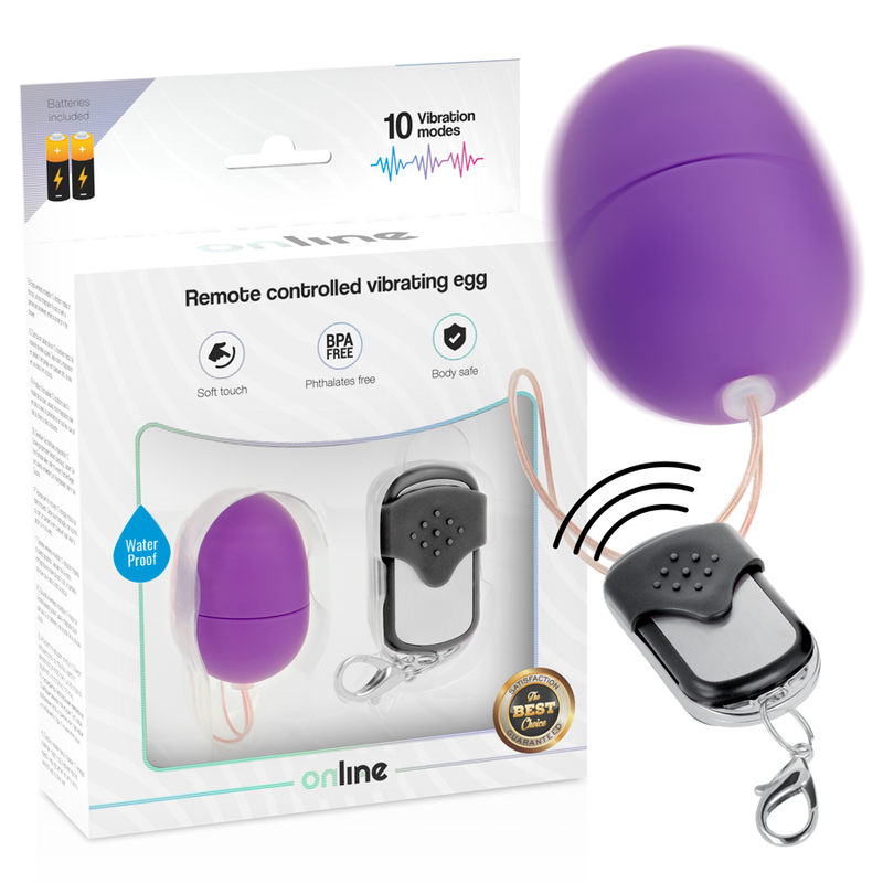 ONLINE - REMOTE CONTROL VIBRATING EGG S PURPLE - NOCTURNA DESIRES