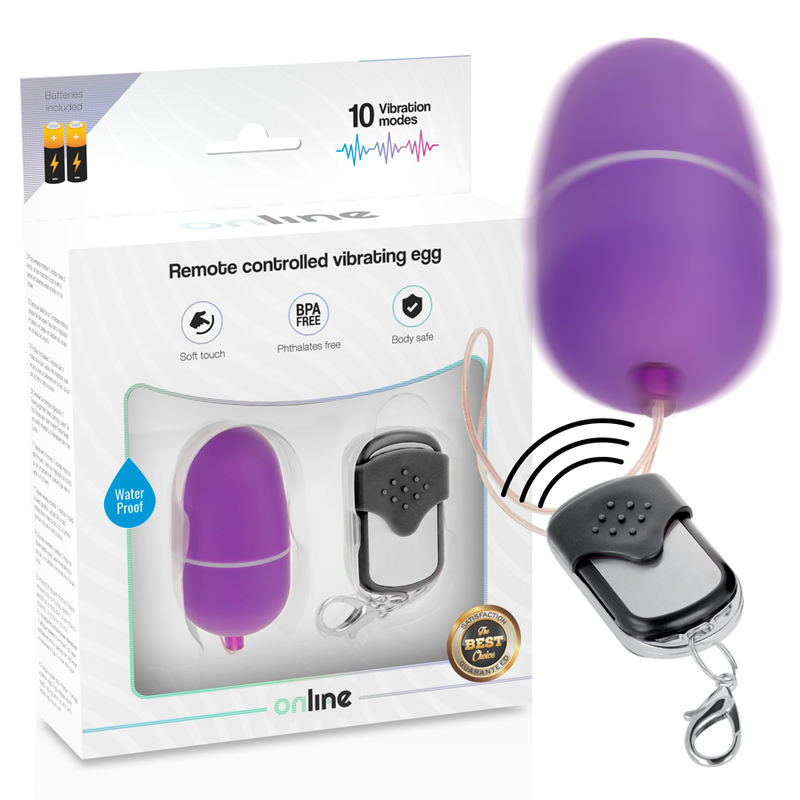 ONLINE - REMOTE CONTROL VIBRATING EGG M PURPLE - NOCTURNA DESIRES