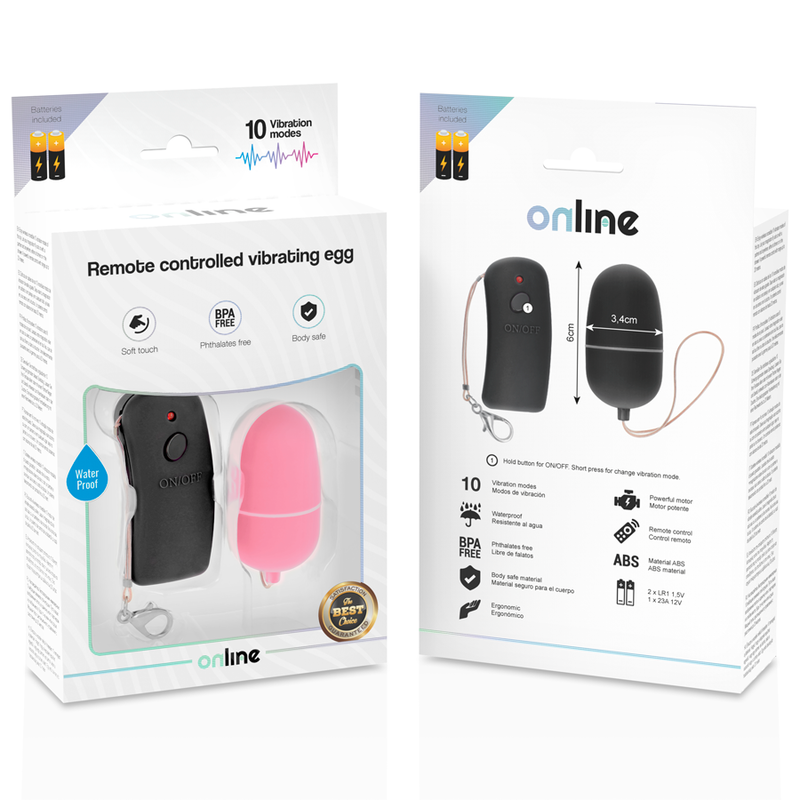ONLINE - REMOTE CONTROLLED VIBRATING EGG PINK - NOCTURNA DESIRES