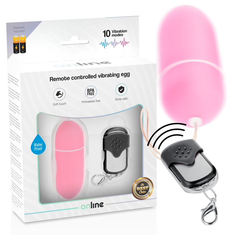 ONLINE - REMOTE CONTROL VIBRATING EGG L PINK - NOCTURNA DESIRES