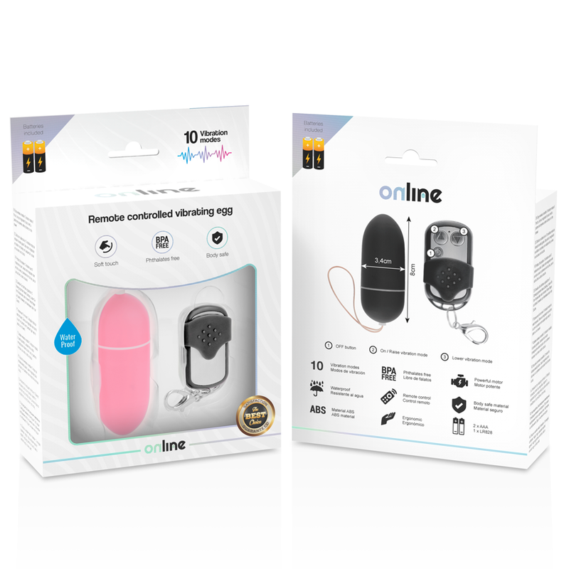 ONLINE - REMOTE CONTROL VIBRATING EGG L PINK - NOCTURNA DESIRES