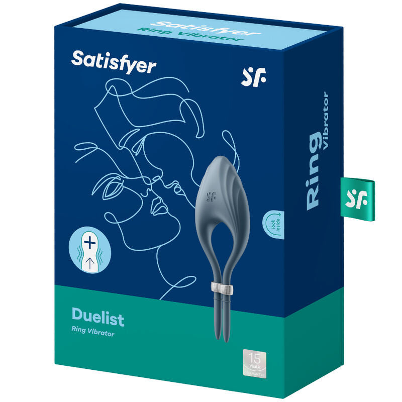 SATISFYER - DUELIST RING VIBRATOR GREY - NOCTURNA DESIRES