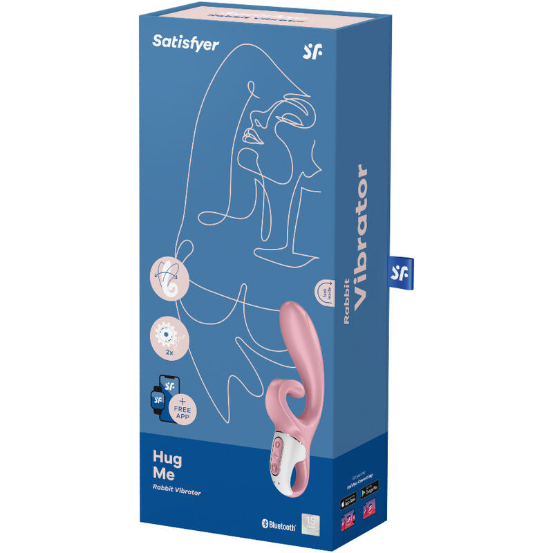 SATISFYER - HUG ME RABBIT VIBRATOR APP PINK - NOCTURNA DESIRES