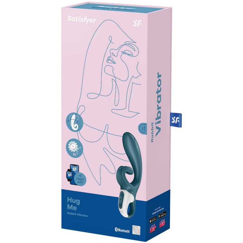 SATISFYER - HUG ME RABBIT VIBRATOR APP BLUE SATISFYER CONNECT  NOCTURNA DESIRES