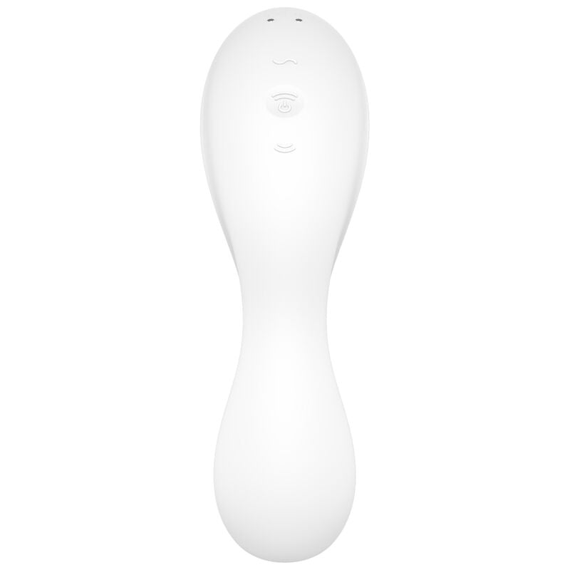 SATISFYER - CURVY TRINITY 5 AIR PULSE STIMULATOR & VIBRATOR APP WHITE - NOCTURNA DESIRES