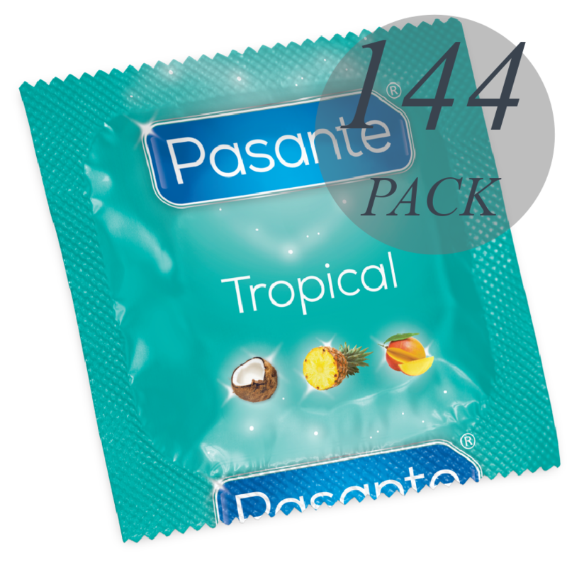PASANTE - CONDOMS TROPICAL BAG 144 UNITS - NOCTURNA DESIRES