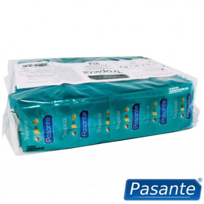 PASANTE - CONDOMS TROPICAL BAG 144 UNITS - NOCTURNA DESIRES
