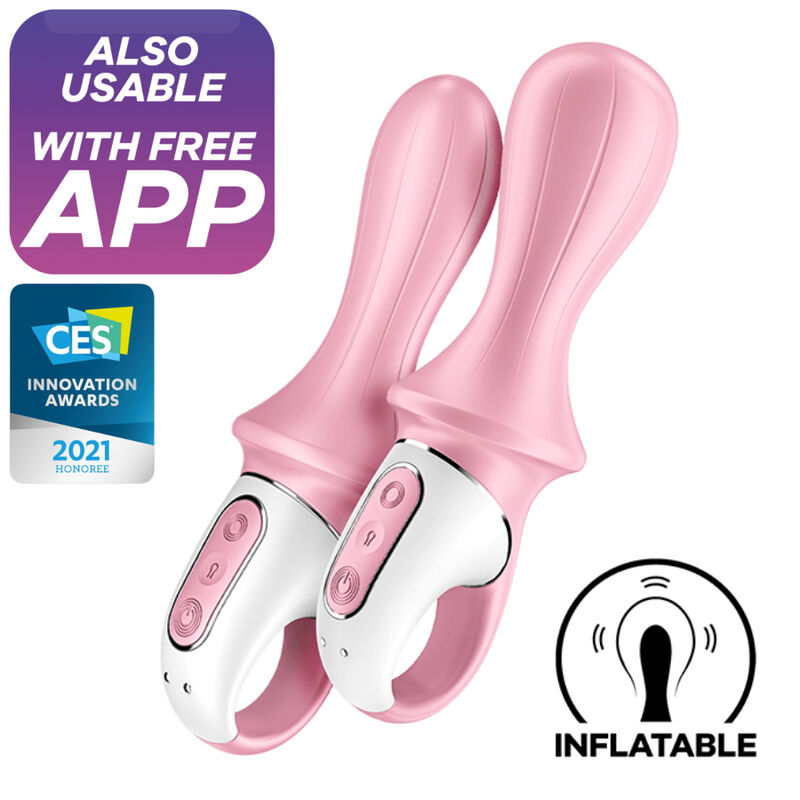 SATISFYER - AIR PUMP BOOTY 5+ INFLATABLE ANAL VIBRATOR PINK - NOCTURNA DESIRES