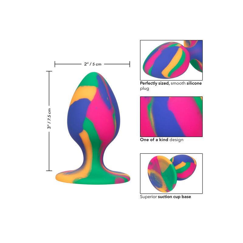 CALEXOTICS - CHEEKY MEDIUM TIE-DYE PLUG ANAL - NOCTURNA DESIRES